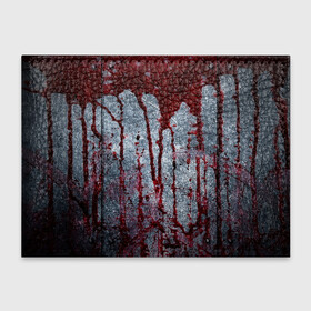 Обложка для студенческого билета с принтом Кровь на металле в Белгороде, натуральная кожа | Размер: 11*8 см; Печать на всей внешней стороне | blood | bloody | horror | texture | абстракция | брызги | в крови | краска | красная краска | кровавая | кровь | текстура | ужас