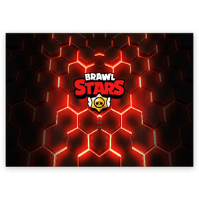 Поздравительная открытка с принтом BRAWL STARS в Белгороде, 100% бумага | плотность бумаги 280 г/м2, матовая, на обратной стороне линовка и место для марки
 | brawl stars | bull | colt | leon | stars | берли | бо | брок | ворон | джесси | динамайк | дэррил | кольт | леон | мортис | нита | пайпер | пенни | поко | пэм | рикошет | спайк | тара | фрэнк | шелли | эль примо