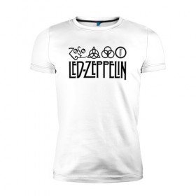 Мужская футболка премиум с принтом Led Zeppelin в Белгороде, 92% хлопок, 8% лайкра | приталенный силуэт, круглый вырез ворота, длина до линии бедра, короткий рукав | led | led zeppelin | блюз | группа | джимми пейдж | джон генри бонэм | джон пол джонс | лед зепелен | лед зеппелин | метал | роберт плант | рок | тяжелый | фолк | хард | хардрок | хеви | хевиметал