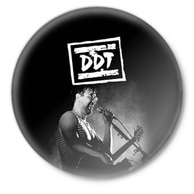 Значок с принтом ДДТ в Белгороде,  металл | круглая форма, металлическая застежка в виде булавки | ddt | rock | ддт | рок | русский рок | юрий шевчук
