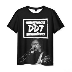 Мужская футболка 3D с принтом ДДТ в Белгороде, 100% полиэфир | прямой крой, круглый вырез горловины, длина до линии бедер | ddt | rock | ддт | рок | русский рок | юрий шевчук