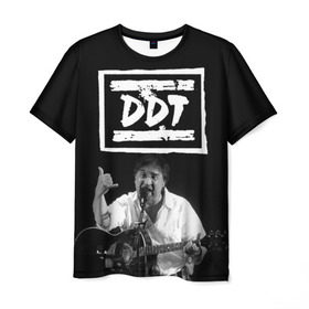 Мужская футболка 3D с принтом ДДТ в Белгороде, 100% полиэфир | прямой крой, круглый вырез горловины, длина до линии бедер | Тематика изображения на принте: ddt | rock | ддт | рок | русский рок | юрий шевчук