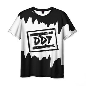 Мужская футболка 3D с принтом ДДТ в Белгороде, 100% полиэфир | прямой крой, круглый вырез горловины, длина до линии бедер | Тематика изображения на принте: ddt | rock | ддт | рок | русский рок | юрий шевчук