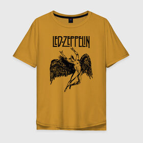 Мужская футболка хлопок Oversize с принтом Led Zeppelin в Белгороде, 100% хлопок | свободный крой, круглый ворот, “спинка” длиннее передней части | Тематика изображения на принте: led | led zeppelin | lz | zoso | группа | джимми пейдж | джон генри бонэм | джон пол джонс | зосо | лед зепелен | лед зеппелин | ледзепелен | ледзеппелин | лз | метал | роберт плант | рок | тяжелый