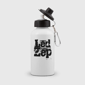 Бутылка спортивная с принтом LedZep в Белгороде, металл | емкость — 500 мл, в комплекте две пластиковые крышки и карабин для крепления | Тематика изображения на принте: led | led zep | led zeppelin | ledzep | lz | zoso | группа | джимми пейдж | джон генри бонэм | джон пол джонс | зосо | лед зепелен | лед зеппелин | ледзепелен | ледзеппелин | роберт плант | рок
