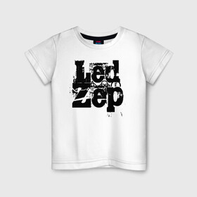 Детская футболка хлопок с принтом LedZep в Белгороде, 100% хлопок | круглый вырез горловины, полуприлегающий силуэт, длина до линии бедер | led | led zep | led zeppelin | ledzep | lz | zoso | группа | джимми пейдж | джон генри бонэм | джон пол джонс | зосо | лед зепелен | лед зеппелин | ледзепелен | ледзеппелин | роберт плант | рок
