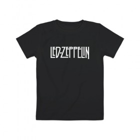 Детская футболка хлопок с принтом Led Zeppelin в Белгороде, 100% хлопок | круглый вырез горловины, полуприлегающий силуэт, длина до линии бедер | led zeppelin | лед зеппелин