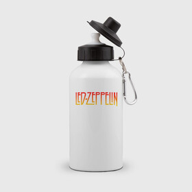 Бутылка спортивная с принтом Led Zeppelin в Белгороде, металл | емкость — 500 мл, в комплекте две пластиковые крышки и карабин для крепления | Тематика изображения на принте: led zeppelin | лед зеппелин