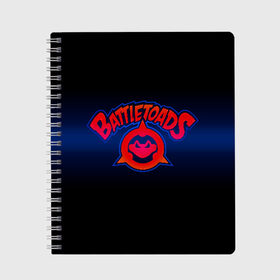 Тетрадь с принтом Battletoads в Белгороде, 100% бумага | 48 листов, плотность листов — 60 г/м2, плотность картонной обложки — 250 г/м2. Листы скреплены сбоку удобной пружинной спиралью. Уголки страниц и обложки скругленные. Цвет линий — светло-серый
 | Тематика изображения на принте: arc system works | battle | game | mindscape | rare | toads | боевые | боевые жабы | лягушки