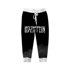 Детские брюки 3D с принтом Led Zeppelin в Белгороде, 100% полиэстер | манжеты по низу, эластичный пояс регулируется шнурком, по бокам два кармана без застежек, внутренняя часть кармана из мелкой сетки | Тематика изображения на принте: led zeppelin | лед зеппелин