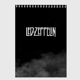 Скетчбук с принтом Led Zeppelin в Белгороде, 100% бумага
 | 48 листов, плотность листов — 100 г/м2, плотность картонной обложки — 250 г/м2. Листы скреплены сверху удобной пружинной спиралью | led zeppelin | лед зеппелин