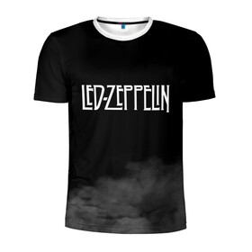 Мужская футболка 3D спортивная с принтом Led Zeppelin в Белгороде, 100% полиэстер с улучшенными характеристиками | приталенный силуэт, круглая горловина, широкие плечи, сужается к линии бедра | led zeppelin | лед зеппелин
