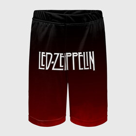 Детские спортивные шорты 3D с принтом Led Zeppelin в Белгороде,  100% полиэстер
 | пояс оформлен широкой мягкой резинкой, ткань тянется
 | Тематика изображения на принте: led zeppelin | лед зеппелин