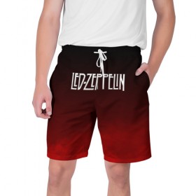 Мужские шорты 3D с принтом Led Zeppelin в Белгороде,  полиэстер 100% | прямой крой, два кармана без застежек по бокам. Мягкая трикотажная резинка на поясе, внутри которой широкие завязки. Длина чуть выше колен | led zeppelin | лед зеппелин