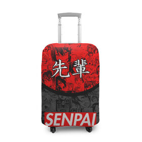 Чехол для чемодана 3D с принтом SENPAI (JAPAN 07) в Белгороде, 86% полиэфир, 14% спандекс | двустороннее нанесение принта, прорези для ручек и колес | ahegao | anime | japan | manga | sempai | senpai | аниме | ахегао | лицо | манга | семпай | сенпай | япония