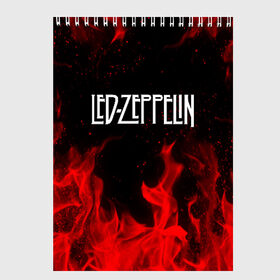 Скетчбук с принтом Led Zeppelin в Белгороде, 100% бумага
 | 48 листов, плотность листов — 100 г/м2, плотность картонной обложки — 250 г/м2. Листы скреплены сверху удобной пружинной спиралью | led zeppelin | лед зеппелин