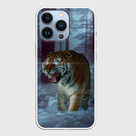 Чехол для iPhone 13 Pro с принтом ТИГР В СУМЕРЕЧНОМ ЛЕСУ в Белгороде,  |  | tiger | в лесу | дикая | кошка | лес | природа | тигр | тигренок | тигрица | тигры