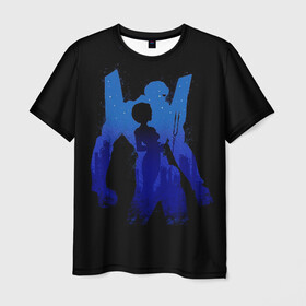 Мужская футболка 3D с принтом EVANGELION в Белгороде, 100% полиэфир | прямой крой, круглый вырез горловины, длина до линии бедер | angel | eva | evangelion | neon genesis evangelion | nerv | аска лэнгли сорью | ева | евангелион | мисато кацураги | рей аянами | синдзи