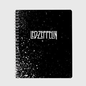 Тетрадь с принтом Led Zeppelin в Белгороде, 100% бумага | 48 листов, плотность листов — 60 г/м2, плотность картонной обложки — 250 г/м2. Листы скреплены сбоку удобной пружинной спиралью. Уголки страниц и обложки скругленные. Цвет линий — светло-серый
 | 