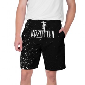 Мужские шорты 3D с принтом Led Zeppelin в Белгороде,  полиэстер 100% | прямой крой, два кармана без застежек по бокам. Мягкая трикотажная резинка на поясе, внутри которой широкие завязки. Длина чуть выше колен | 