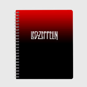 Тетрадь с принтом Led Zeppelin в Белгороде, 100% бумага | 48 листов, плотность листов — 60 г/м2, плотность картонной обложки — 250 г/м2. Листы скреплены сбоку удобной пружинной спиралью. Уголки страниц и обложки скругленные. Цвет линий — светло-серый
 | led zeppelin | лед зеппелин