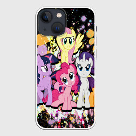 Чехол для iPhone 13 mini с принтом MY LITTLE PONY в Белгороде,  |  | my little pony | pinkie pie | scootaloo | spike | sweaty balls | искорка | крошка бель | маленькие пони | мульфтфильм | пони | си | скутолу | эппл блум