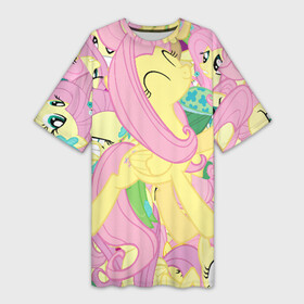 Платье-футболка 3D с принтом ПОНИ в Белгороде,  |  | my little pony | pinkie pie | scootaloo | spike | sweaty balls | искорка | крошка бель | маленькие пони | мульфтфильм | пони | скутолу | эппл блум
