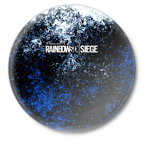 Значок с принтом RAINBOW SIX в Белгороде,  металл | круглая форма, металлическая застежка в виде булавки | action | game | rainbow six siege | tom clancys | игры | осада | радуга | радуга 6 | том кленси | шутер