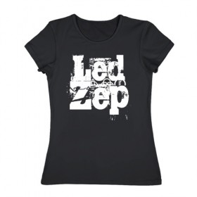 Женская футболка хлопок с принтом Led Zeppelin в Белгороде, 100% хлопок | прямой крой, круглый вырез горловины, длина до линии бедер, слегка спущенное плечо | led | led zep | led zeppelin | ledzep | lz | zoso | группа | джимми пейдж | джон генри бонэм | джон пол джонс | зосо | лед зепелен | лед зеппелин | ледзепелен | ледзеппелин | роберт плант | рок