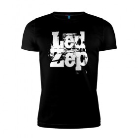 Мужская футболка премиум с принтом Led Zeppelin в Белгороде, 92% хлопок, 8% лайкра | приталенный силуэт, круглый вырез ворота, длина до линии бедра, короткий рукав | Тематика изображения на принте: led | led zep | led zeppelin | ledzep | lz | zoso | группа | джимми пейдж | джон генри бонэм | джон пол джонс | зосо | лед зепелен | лед зеппелин | ледзепелен | ледзеппелин | роберт плант | рок