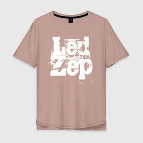 Мужская футболка хлопок Oversize с принтом Led Zeppelin в Белгороде, 100% хлопок | свободный крой, круглый ворот, “спинка” длиннее передней части | led | led zep | led zeppelin | ledzep | lz | zoso | группа | джимми пейдж | джон генри бонэм | джон пол джонс | зосо | лед зепелен | лед зеппелин | ледзепелен | ледзеппелин | роберт плант | рок