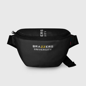 Поясная сумка 3D с принтом Вrazzers university в Белгороде, 100% полиэстер | плотная ткань, ремень с регулируемой длиной, внутри несколько карманов для мелочей, основное отделение и карман с обратной стороны сумки застегиваются на молнию | brazers | brazzers | brazzers university | бразерс | бразэрс | университет бразерс