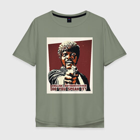 Мужская футболка хлопок Oversize с принтом DO YOU SPEAK IT? в Белгороде, 100% хлопок | свободный крой, круглый ворот, “спинка” длиннее передней части | pulp fiction | квентина тарантино | кино | криминальное чтиво | тарантино