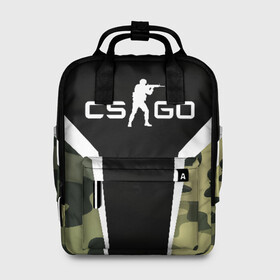 Женский рюкзак 3D с принтом CS:GO Camouflage в Белгороде, 100% полиэстер | лямки с регулируемой длиной, сверху ручки, чтобы рюкзак нести как сумку. Основное отделение закрывается на молнию, как и внешний карман. Внутри два дополнительных кармана, один из которых закрывается на молнию. По бокам два дополнительных кармашка, куда поместится маленькая бутылочка
 | conter | counter | cs go | csgo | global | offensive | strike | контер | кс го | ксго | страйк