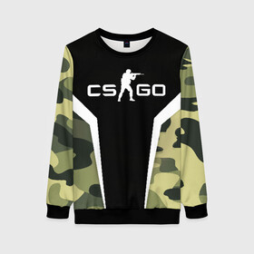 Женский свитшот 3D с принтом CS:GO Camouflage в Белгороде, 100% полиэстер с мягким внутренним слоем | круглый вырез горловины, мягкая резинка на манжетах и поясе, свободная посадка по фигуре | conter | counter | cs go | csgo | global | offensive | strike | контер | кс го | ксго | страйк