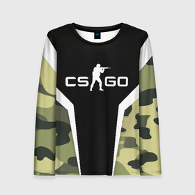 Женский лонгслив 3D с принтом CS:GO Camouflage в Белгороде, 100% полиэстер | длинные рукава, круглый вырез горловины, полуприлегающий силуэт | conter | counter | cs go | csgo | global | offensive | strike | контер | кс го | ксго | страйк