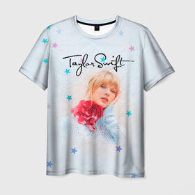 Мужская футболка 3D с принтом Taylor Swift в Белгороде, 100% полиэфир | прямой крой, круглый вырез горловины, длина до линии бедер | lover | taylor swift | taylor swift lover | тэйлор свифт