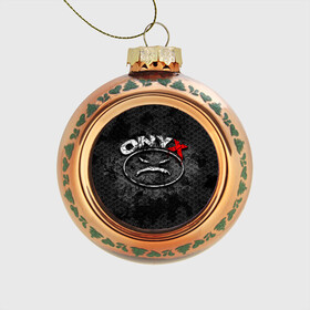 Стеклянный ёлочный шар с принтом Onyx в Белгороде, Стекло | Диаметр: 80 мм | Тематика изображения на принте: fredro starr | onyx | rap | sonny seeza | sticky fingaz | оникс | рэп