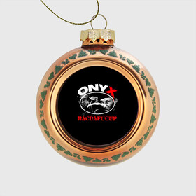 Стеклянный ёлочный шар с принтом Onyx в Белгороде, Стекло | Диаметр: 80 мм | Тематика изображения на принте: fredro starr | onyx | rap | sonny seeza | sticky fingaz | оникс | рэп