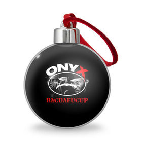 Ёлочный шар с принтом Onyx в Белгороде, Пластик | Диаметр: 77 мм | fredro starr | onyx | rap | sonny seeza | sticky fingaz | оникс | рэп