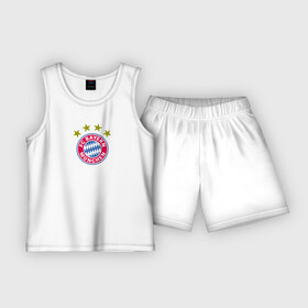 Детская пижама с шортами хлопок с принтом BAYERN MUNCHEN в Белгороде,  |  | fc bayern munchen | football | germany | logo | sport | бавария мюнхен | германия | лига | лого | спорт | фк | футбол | футбольный клуб | эмблема