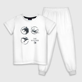 Детская пижама хлопок с принтом Ведьмак нетфликс в Белгороде, 100% хлопок |  брюки и футболка прямого кроя, без карманов, на брюках мягкая резинка на поясе и по низу штанин
 | 