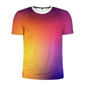 Мужская футболка 3D спортивная с принтом Abstract gradient colors в Белгороде, 100% полиэстер с улучшенными характеристиками | приталенный силуэт, круглая горловина, широкие плечи, сужается к линии бедра | abstract | colors | gradient | абстракция | градиент | перелив | цвет | цветовой