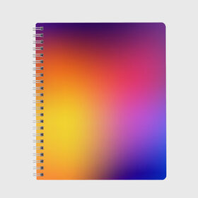 Тетрадь с принтом Abstract gradient colors в Белгороде, 100% бумага | 48 листов, плотность листов — 60 г/м2, плотность картонной обложки — 250 г/м2. Листы скреплены сбоку удобной пружинной спиралью. Уголки страниц и обложки скругленные. Цвет линий — светло-серый
 | Тематика изображения на принте: abstract | colors | gradient | абстракция | градиент | перелив | цвет | цветовой