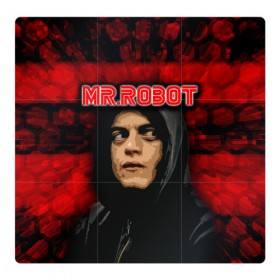 Магнитный плакат 3Х3 с принтом Mr.robot в Белгороде, Полимерный материал с магнитным слоем | 9 деталей размером 9*9 см | robot | драма | мистер | мистер робот | психологический триллер | рами малек | робот | технотриллер