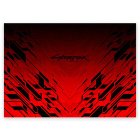 Поздравительная открытка с принтом CYBERPUNK 2077 (КАПЮШОН) в Белгороде, 100% бумага | плотность бумаги 280 г/м2, матовая, на обратной стороне линовка и место для марки
 | Тематика изображения на принте: cd project red | cyberpunk 2077 | keanu reeves | samurai | киану ривз | киберпанк 2077 | самураи