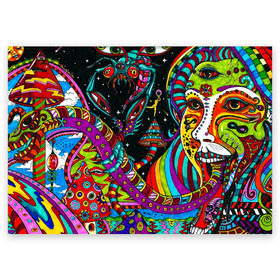 Поздравительная открытка с принтом психоделика в Белгороде, 100% бумага | плотность бумаги 280 г/м2, матовая, на обратной стороне линовка и место для марки
 | abstract | abstraction | color | geometry | paitnt | psy | абстракция | геометрия | краски | неоновые | психоделика