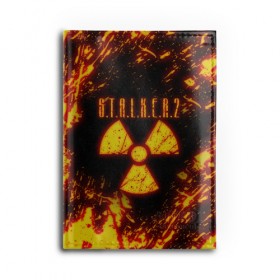 Обложка для автодокументов с принтом S.T.A.L.K.E.R. 2 в Белгороде, натуральная кожа |  размер 19,9*13 см; внутри 4 больших “конверта” для документов и один маленький отдел — туда идеально встанут права | Тематика изображения на принте: bandit | chernobyl | pripyat | s.t.a.l.k.e.r. 2 | shadow of chernobyl | stalker | stalker 2 | бандиты | меченый | припять | сталкер | сталкер 2 | тени чернобыля | чернобыль | чистое небо