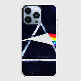 Чехол для iPhone 13 Pro с принтом PINK FLOYD в Белгороде,  |  | music | pink floyd | the dark side of the moon | космос | луна | музыка | пинк флойд | призма | рок | треугольник | триангулярная призма