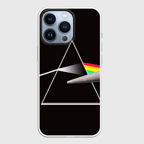 Чехол для iPhone 13 Pro с принтом PINK FLOYD в Белгороде,  |  | music | pink floyd | the dark side of the moon | космос | луна | музыка | пинк флойд | призма | рок | треугольник | триангулярная призма